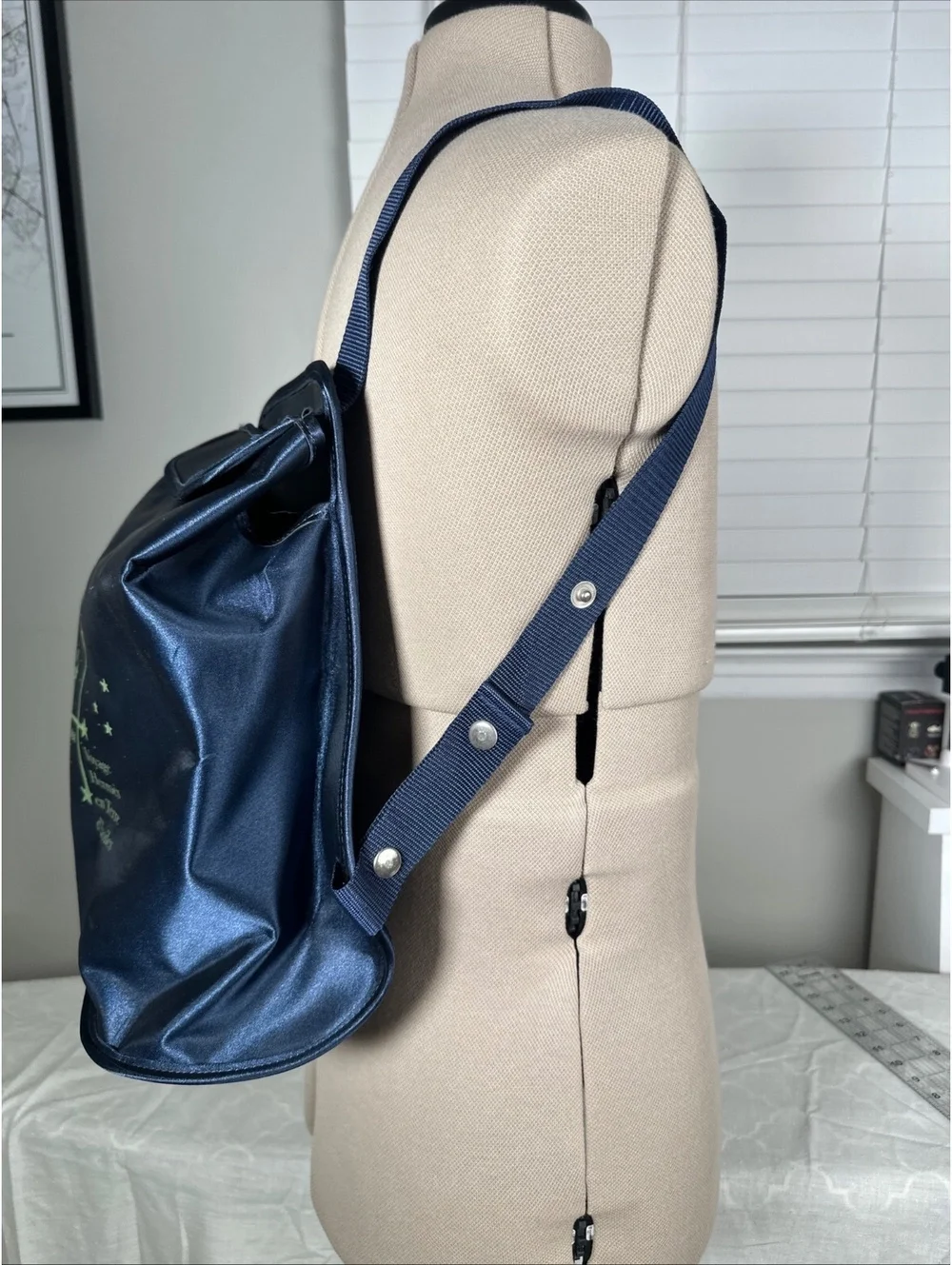 Hermes Voyage en Terre d’Etoiles Sherpa Backpack Navy Nylon
